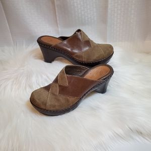 NURTURE Suede Leather Clog Mule 8